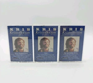 Kris Kristofferson Cassette Tape Lot Me & Bobby McGee, Easy, Silver Tongue Devil - Picture 1 of 5