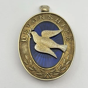 Devonshire Handwerk Provinz Vergangenheit Rang Stirling Silber Freimaurer Juwel Regalia - Bild 1 von 5