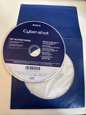 Sony Cyber Shot DSC W-270/275/290 Application Software Only - Image 1 of 3