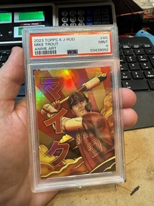 2023 TOPPS X J-Rod Anime ART MIKE TROUT #A5 PSA MINT 9 - Picture 1 of 2