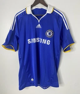 Original Authentic Adidas Chelsea 2008/2009 Home Polo Shirt Herren Large - Bild 1 von 9
