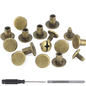 150 Sets 8MM Chicago Screws Leather Rivets for Fabric Chicago Binding Screws ... - Picture 1 of 7