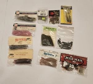 11 Packs - Different Flavor Scented vintage Fishing Worms/hooks Proworms Magic - Picture 1 of 1