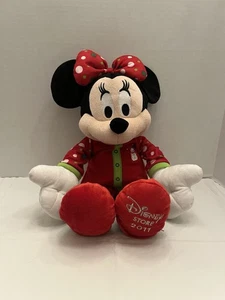 Disney Store 2011 Minnie Mouse Christmas Winter Pajamas Plush Stuffed Animal - Picture 1 of 2