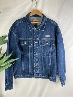 VTG Denim Jacket Button Front Embroidered SILVERADO Mens L Gear for Sports - Image 1 of 4