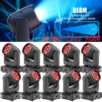 150W Beam Moving Head Stage Light 7LEDs Bee Eye RGBW Gobo DMX Disco Party Light - Image 1 of 4