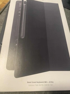 Samsung Book Cover Keyboard Slim for Galaxy Tab S10 FE+/S10 FE+ 5G/ Black/AI KEY - Image 1 of 4