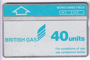 OFFSHORE ECOSSE TELECARTE / PHONECARD .. BG 40U L&G 940K MORECAMBE FIELD NOTCH. - Picture 1 of 2