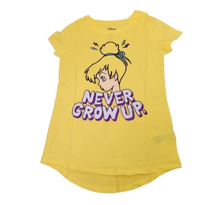 Camicia a maniche corte maculata zebrata bambina campanellino mai cresciuta gialla M(8) - Foto 1 di 8