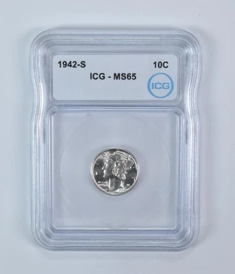 1942-S Mercury Dime MS65 ICG *2473 - Image 1 of 4