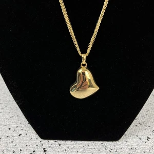 Avon Jewelry Heart Pendant Multistrand Necklace Gold Tone 2009 - Picture 1 of 6