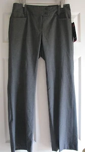 6P Rafaella ladies gray pinstripe dress pants stretch womens Curvy Fit business - Picture 1 of 6
