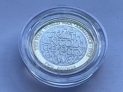 Simply Coins~ 2018 PREMIUM PROOF ARMISTICE TWO 2 POUND COIN - Image 1 of 4