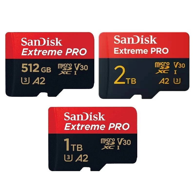 SanDisk 1TB 2TB Extreme Pro microSDXC microSD Card 200MB/s V30 U3 C10 A2 UHS-I - Image 1 of 1