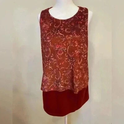 DG2 By Diane Gilman Velvet Red Blouse Size S - Image 1 of 4