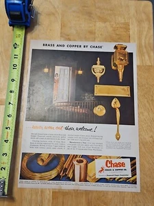 MAGAZINE AD BRASS AND COPPER BY CHASE OLD VINTTAGE - Picture 1 of 2