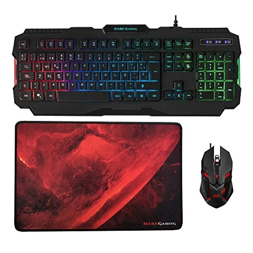 Mars MCP118 Gaming Gaming Keyboard, Mouse and  Mouse Pad Bundle - Black - Image 1 of 1