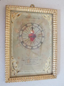 Die Leidensuhr - gerahmter Spruch - wohl von Hand gefertigt - Unikat ? - Bild 1 von 10