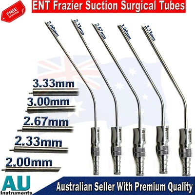 Tubos de succión Frazier otorrinolaringología instrumentos médicos neurocirugía diagnóstico quirúrgico Foto 1 de 4