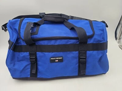 Ralph Lauren Polo Sport Duffle Bag Black Blue Zip Up Classic - Image 1 of 4