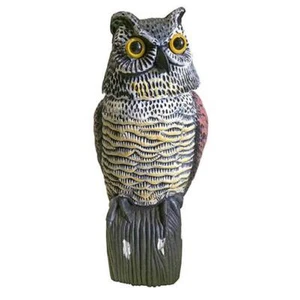 Large Realistic Owl Decoy Deterrent Bird Pigeon Rodents Crow Scare Statue Deter - Picture 1 of 2