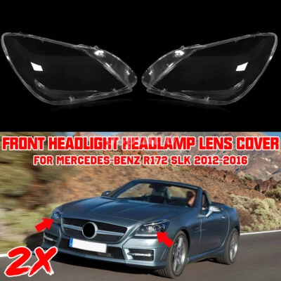 Cubierta de lente de faro transparente para Mercedes-Benz R172 SLK 2012-2016 Foto 1 de 4