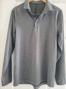 Lululemon Herren grau Langarm Poloshirt Größe Small sportlich Activewear Golf - Bild 1 von 8