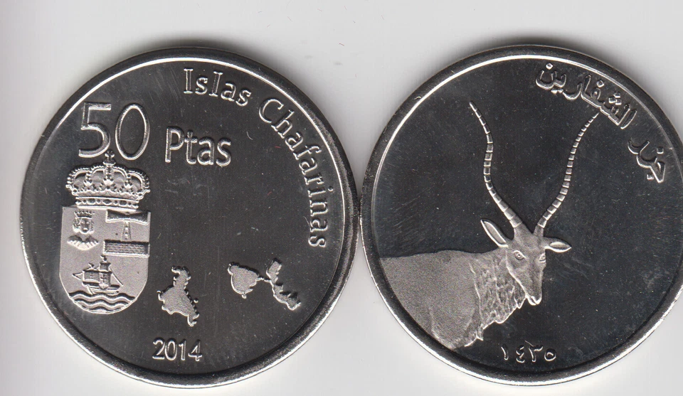 CHAFARINAS ISLANDS (SPAIN) 50 Pesetas 2014 Deer, fantasy coinage - Image 1 of 1