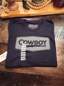 NEU MIT ETIKETT COWBOY COOLES BLITZSCHRAUBEN-T-SHIRT FÜR HERREN, SCHWARZ, LARGE, #346 - Bild 1 von 6