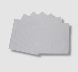 $20 Club Room Men's White Solid Cotton Square Silk Handkerchief - Picture 1 of 2