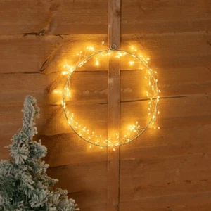 Battery Operated Christmas Firecracker Hoop Light Window Wall Xmas Decoration - Picture 1 of 8