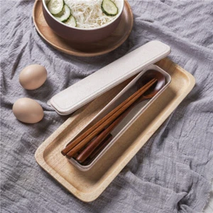 4PCS Japanese Style Solid Wood Chopsticks Spoon Chopstick Rest Set Portable - Picture 1 of 11