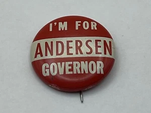 1960 "Ich bin für Andersen" politischer Knopf Gouverneur von Minnesota - Bild 1 von 2
