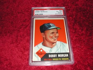 1953 Topps SP #85 Dodgers Bobby Morgan EX-MT PSA 6 mc