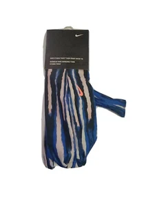 NIKE Dri-FIT Studio Twist Tiger Print Head Tie Blue Black White BRAND New band - Picture 1 of 5