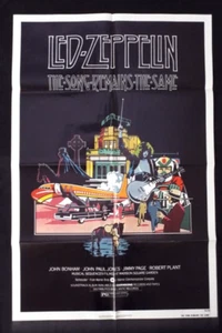Vintage 1976 Original Led Zeppelin Documentary Folded Movie Poster 41" x 27" - Picture 1 of 22