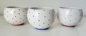 Gmundner Keramik Tupferl rosa blau 3x Schüssel 10 cm GK706 (2408DE3) 06/25 - Bild 1 von 7