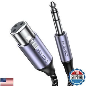 MOSWAG 1/4 Inch Male to XLR Female Microphone Cables 16.4FT, TRS to XLR Cable - Picture 1 of 5