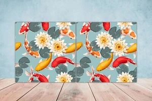 Azulejos de pared de cerámica para peces Koi ducha salpicadero azulejos japoneses Japón - Imagen 1 de 2
