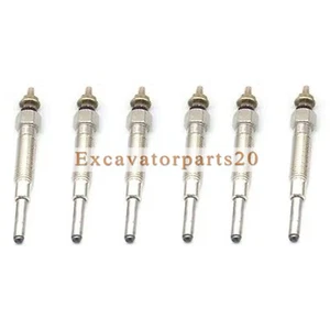 6 pcs Fits For Isuzu 6SD1 Engine Loader Forklift Excavator New Glow Plugs - Picture 1 of 2