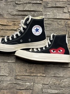 Converse X Comme Des Garcons Play High Top Sneakers Shoes Men’s 5 Women’s 7 - Picture 1 of 9