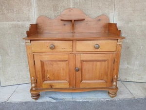 Antique Victorian Pine Cupboard Dresser Base Cabinet FREE DELIVERY - Picture 1 of 24