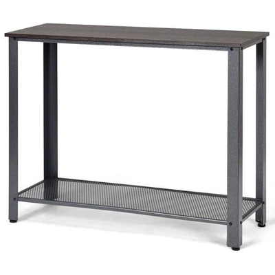 Console Sofa Table Wood W/Adjustable Feet and Storage Shelf, Scratch-Proof an... - Image 1 of 4