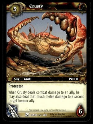 Crusty 26/208 Fields of Honor 2009 World of Warcraft TCG NM - Image 1 of 2