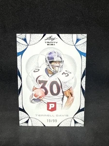 2024 Leaf Trinity Pristine Terrell Davis Blue Foil /99 - Picture 1 of 2