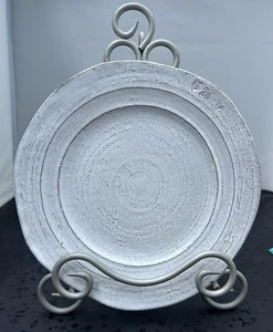 Galestro Fatto A Mano Light Gray 9” salad Plate Anthropologie Made In Italy NEW - Picture 1 of 4