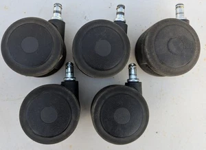 Ruedas para silla Aeron, juego de 5 originales de 3 pulgadas - ligeramente usadas - Imagen 1 de 1
