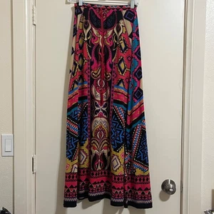Maxi Falda Festival Tomate Volador Talla Pequeña Boho Azteca Ecléctica Resort Hippie Y2K - Imagen 1 de 7