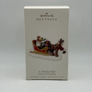Hallmark Andenken Ornament "A Holiday Ride" mit Rodney dem Rentier Geschenk 2008 - Bild 1 von 2
