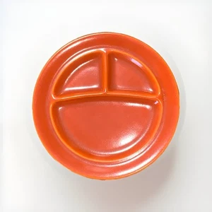 Metlox California Pottery Orange Grill Plate 10 1/2" - Picture 1 of 6